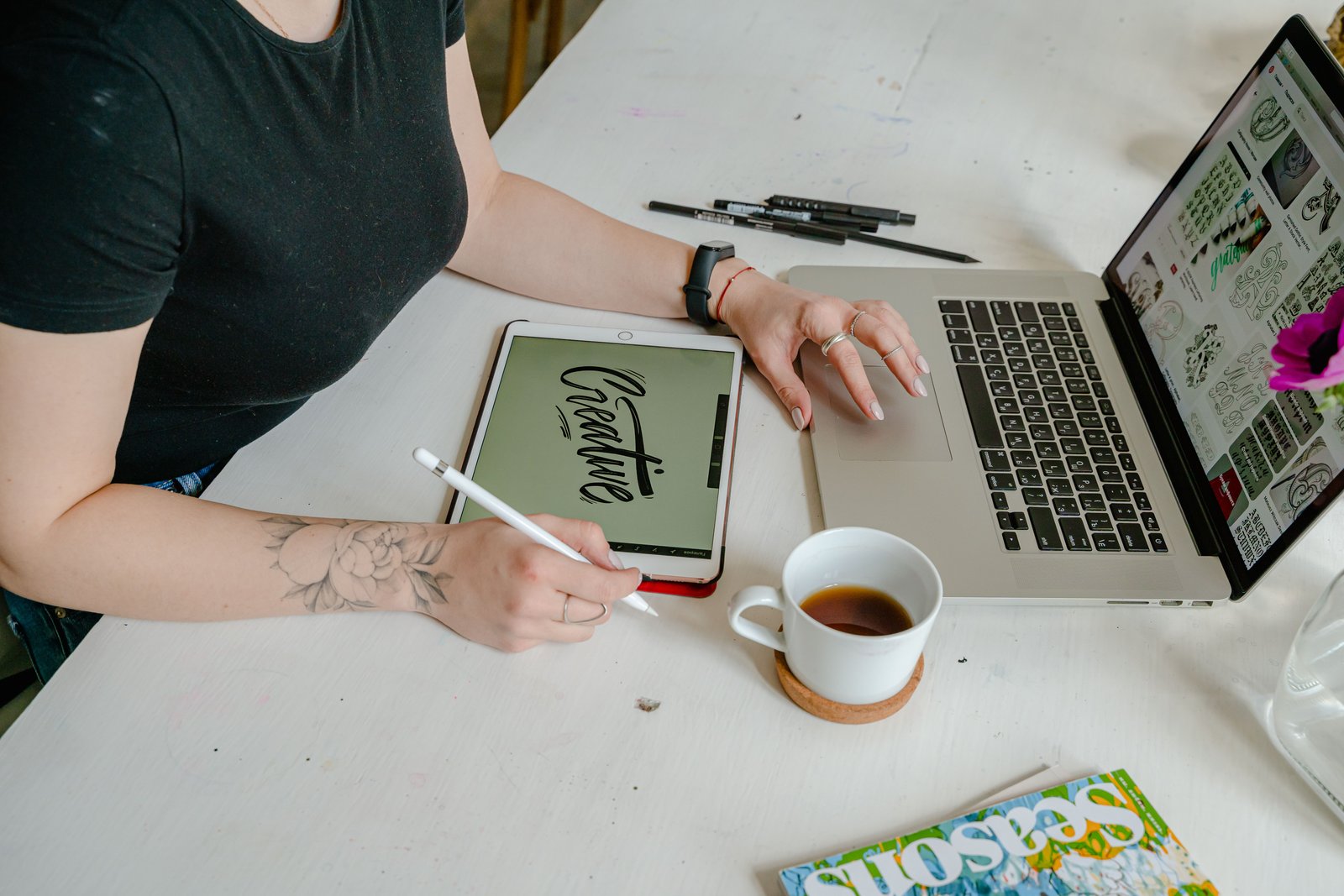 WordPress designer working on a website project