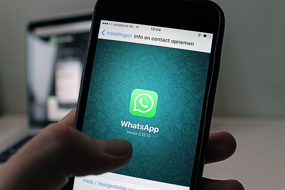 WhatsApp displayed on a smartphone